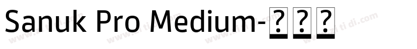 Sanuk Pro Medium字体转换